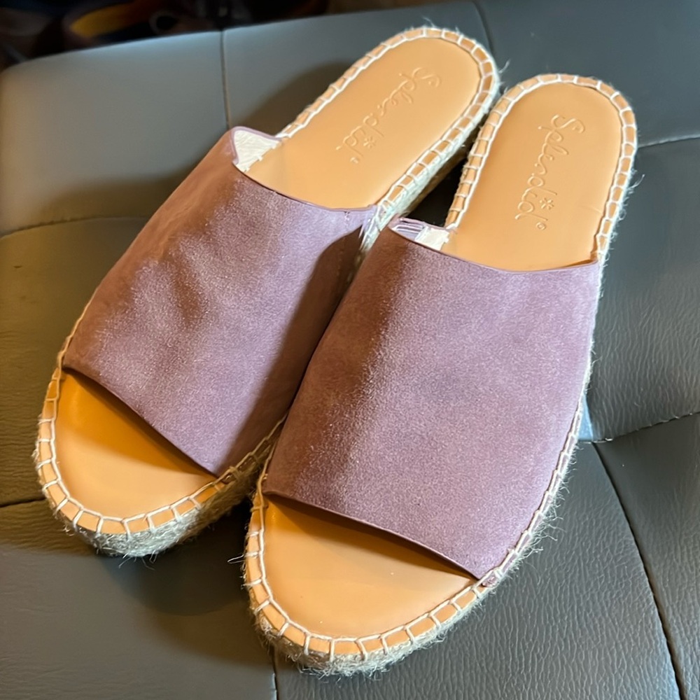 Mauve Suede Espadrilles